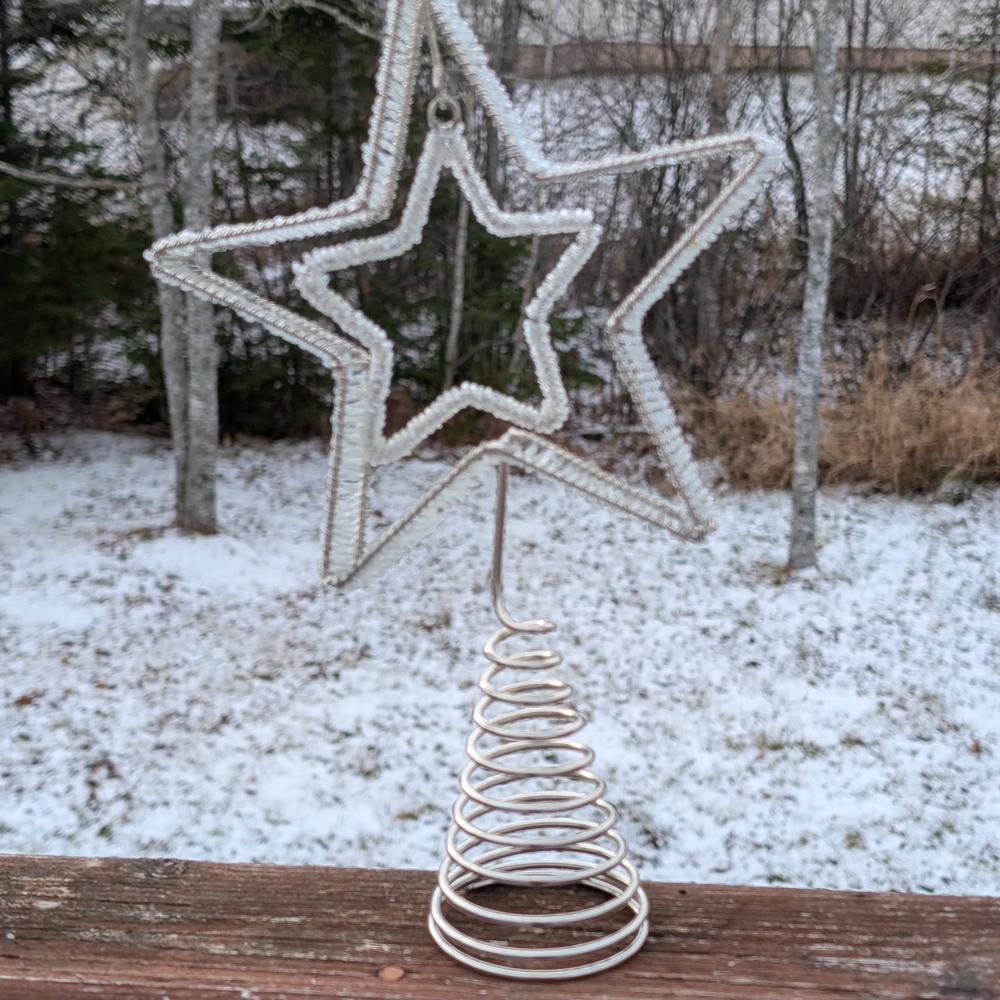 Silver Star Tree Topper